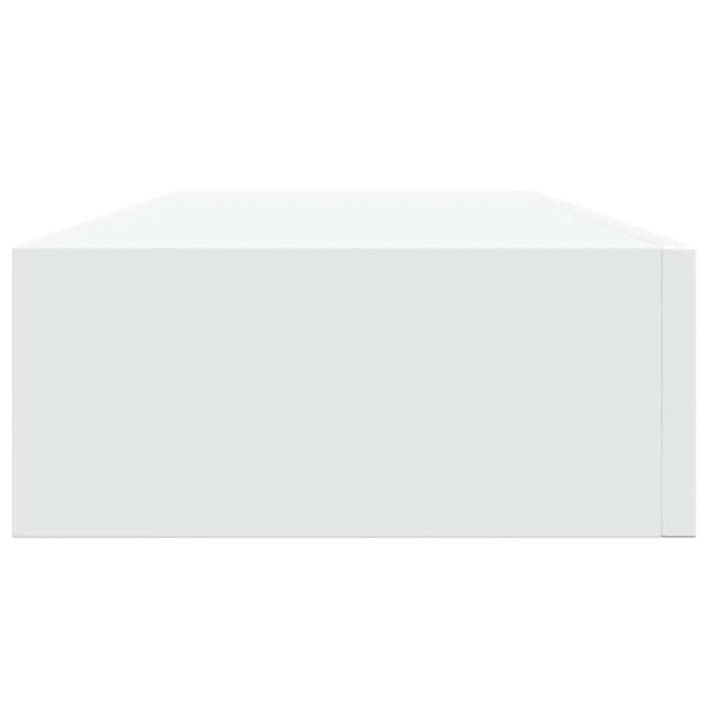 White Floating Storage Organiser Set with Drawer Shelves