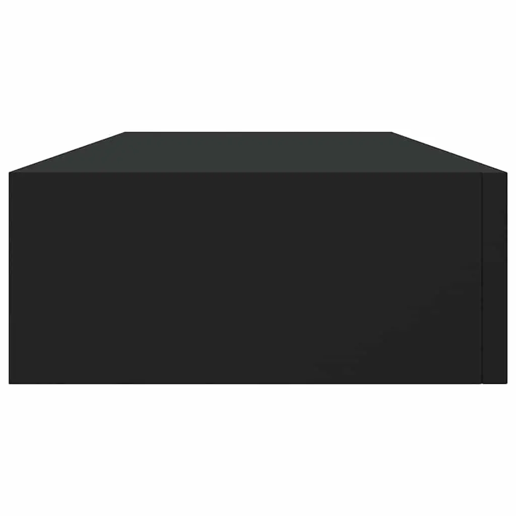 Wall-mounted Drawer Shelves 2 pcs Black Floating Storage Organizer Bedroom
