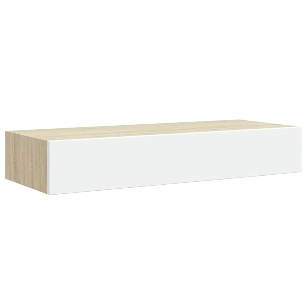 Wall-mounted Drawer Shelf Floating Storage Brown 60x23.5x10cm MDF