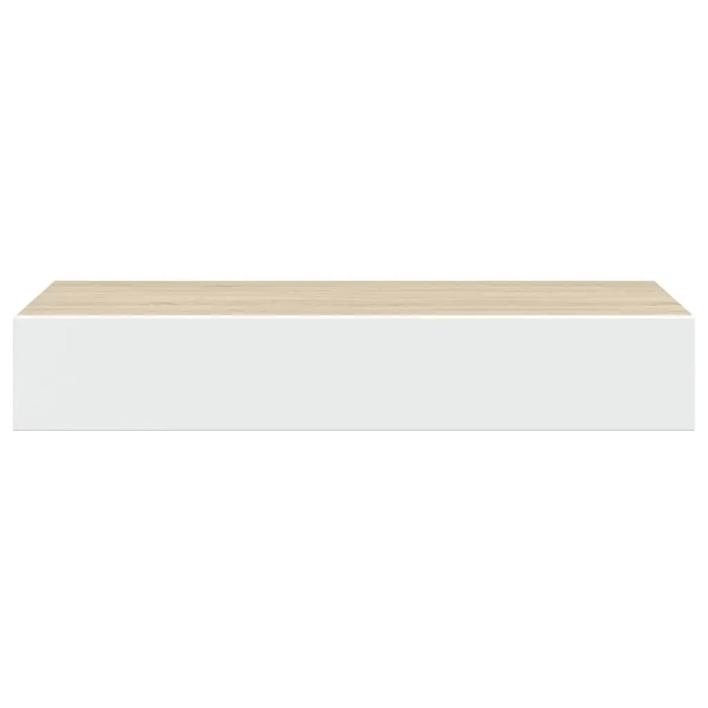 Wall-mounted Drawer Shelf Floating Storage Brown 60x23.5x10cm MDF