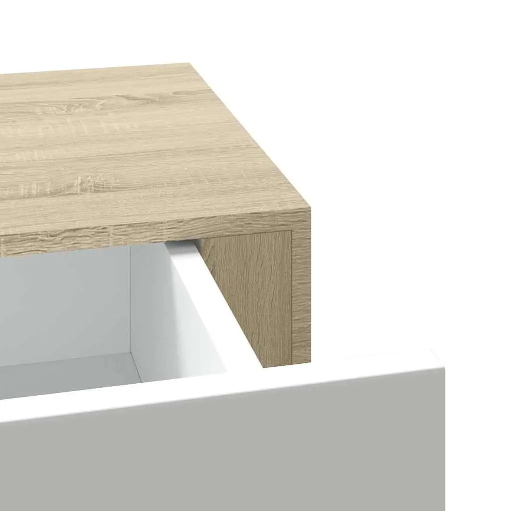 Wall-mounted Drawer Shelf Floating Storage Brown 60x23.5x10cm MDF