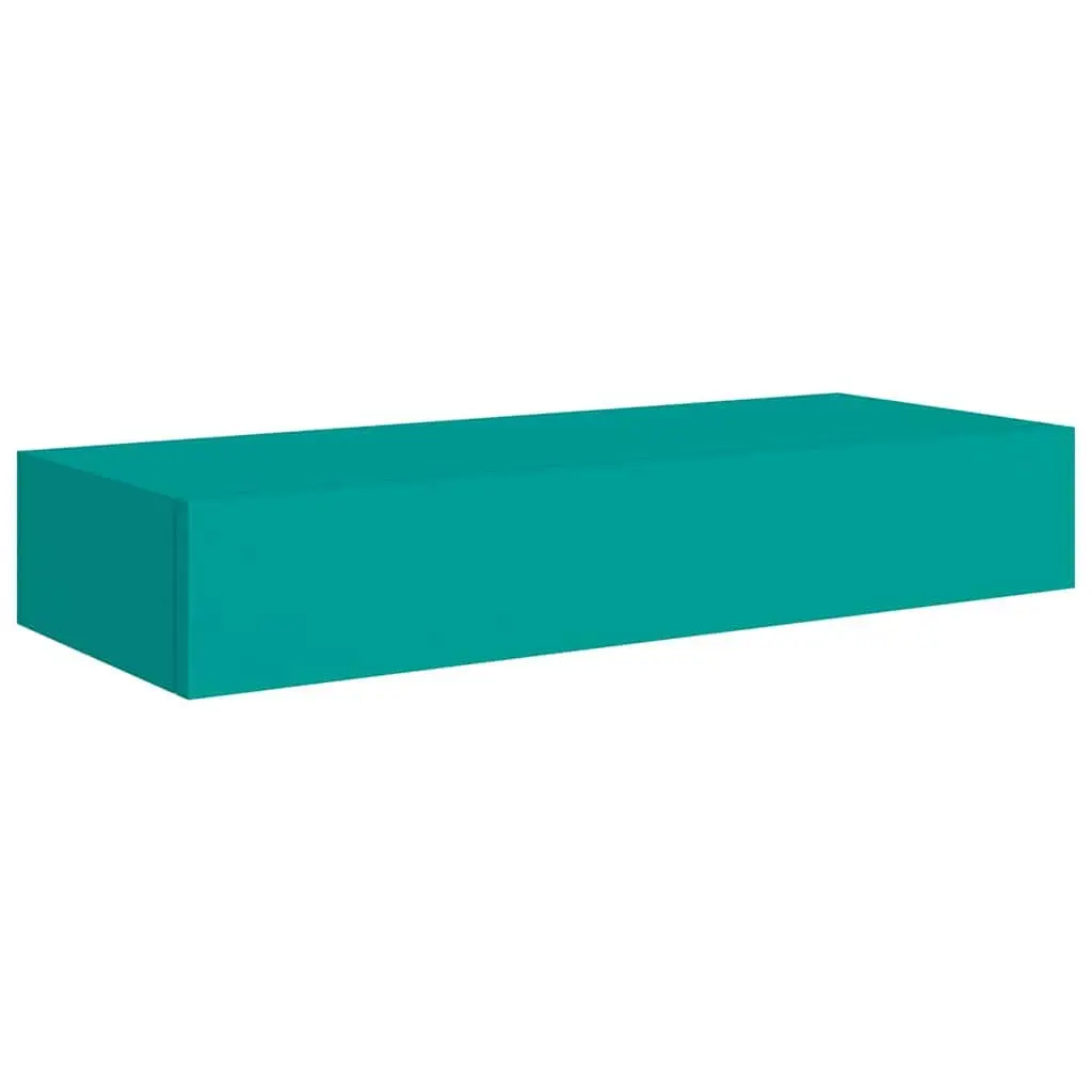 Wall-mounted Drawer Shelf Compact Blue 60x23.5x10cm MDF