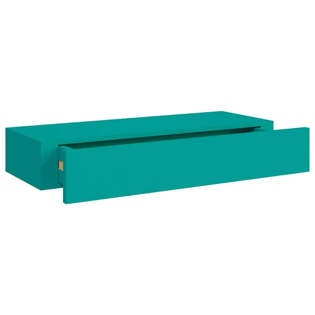 Wall-mounted Drawer Shelf Compact Blue 60x23.5x10cm MDF