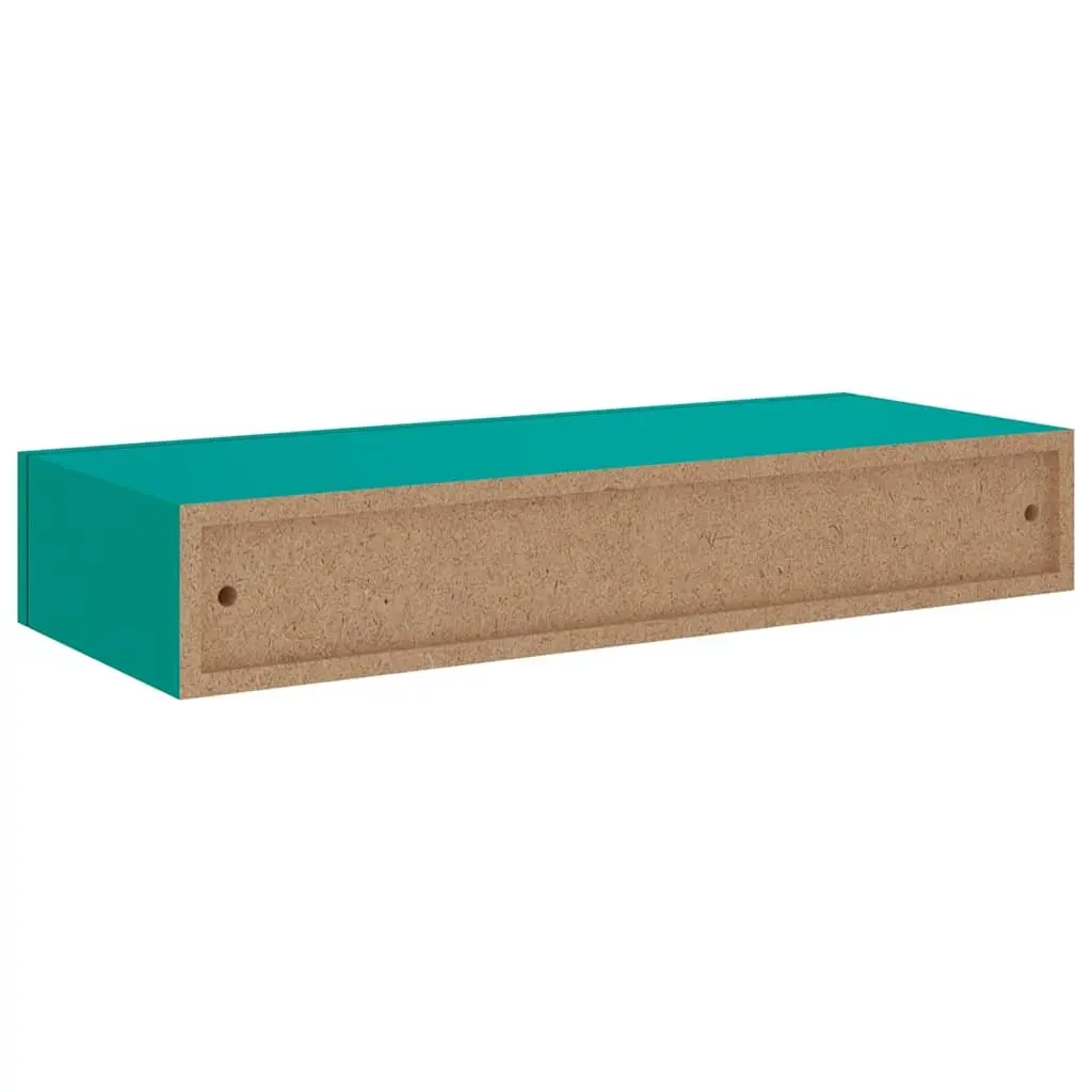Wall-mounted Drawer Shelf Compact Blue 60x23.5x10cm MDF