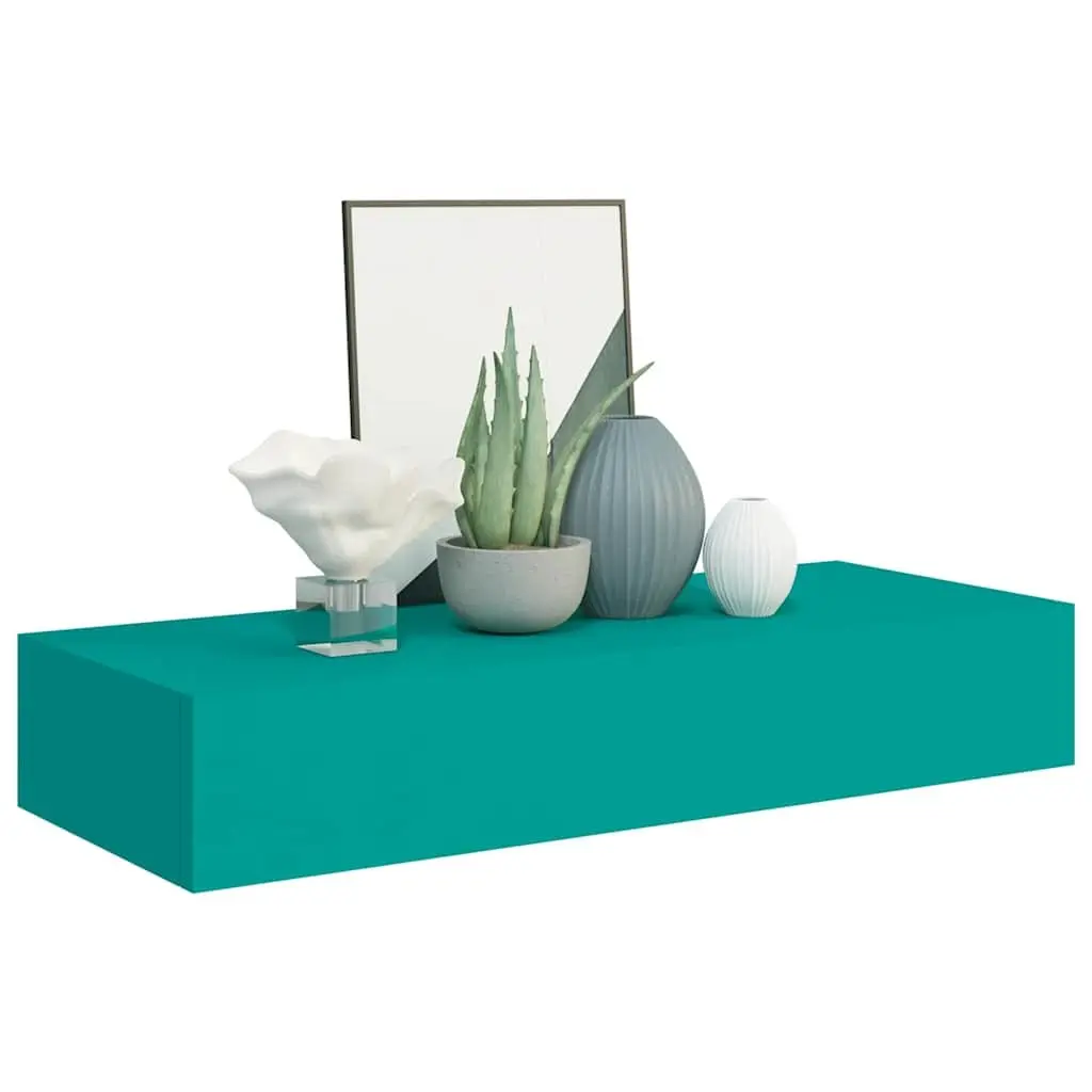 Wall-mounted Drawer Shelf Compact Blue 60x23.5x10cm MDF
