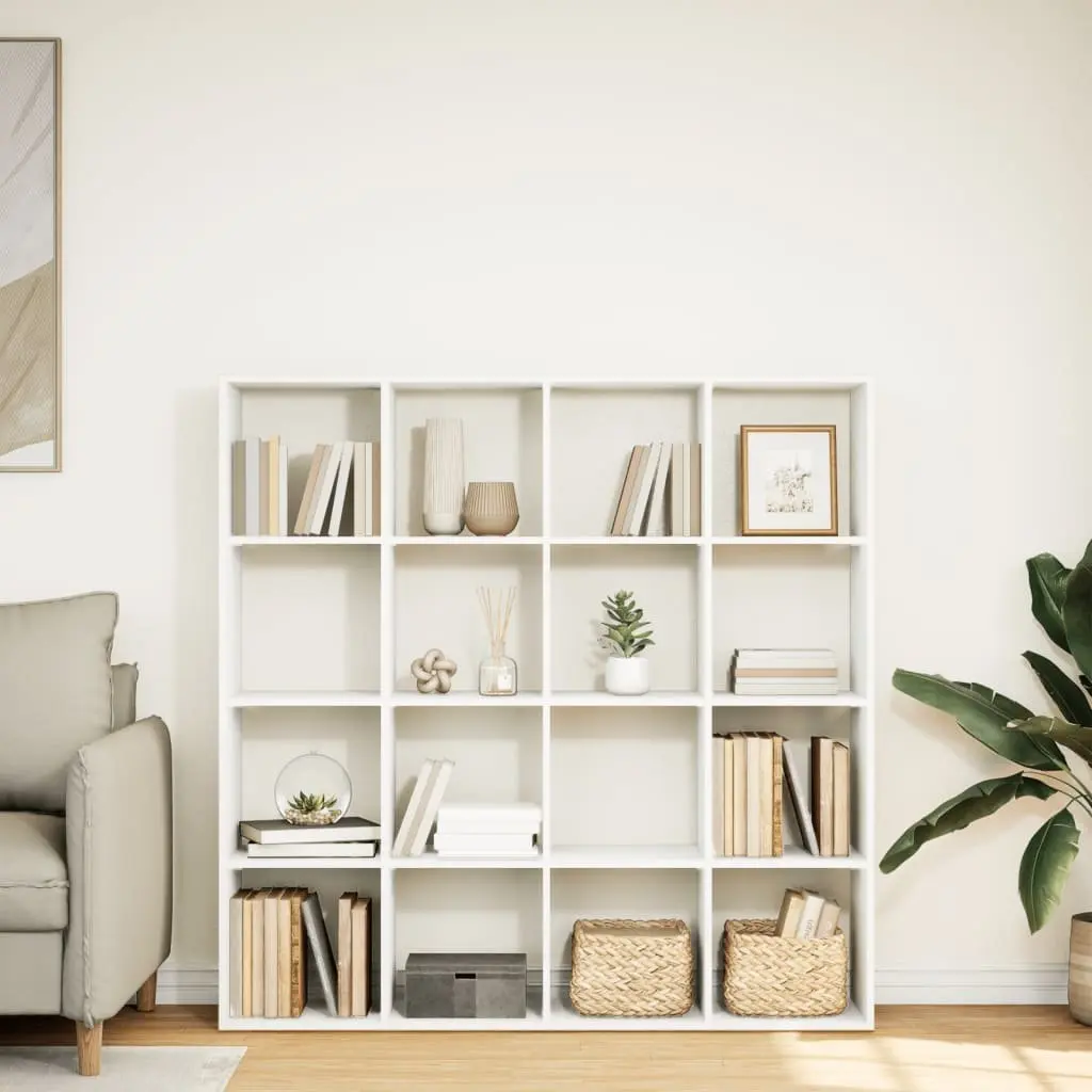 White Book Cabinet 137.5x29x137.5 cm