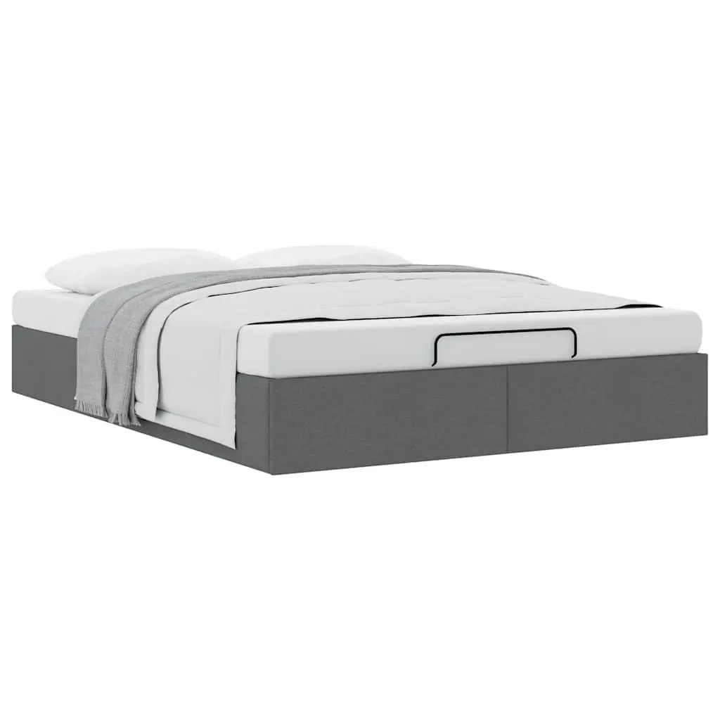 Double Grey Fabric Ottoman Storage Bed Frame