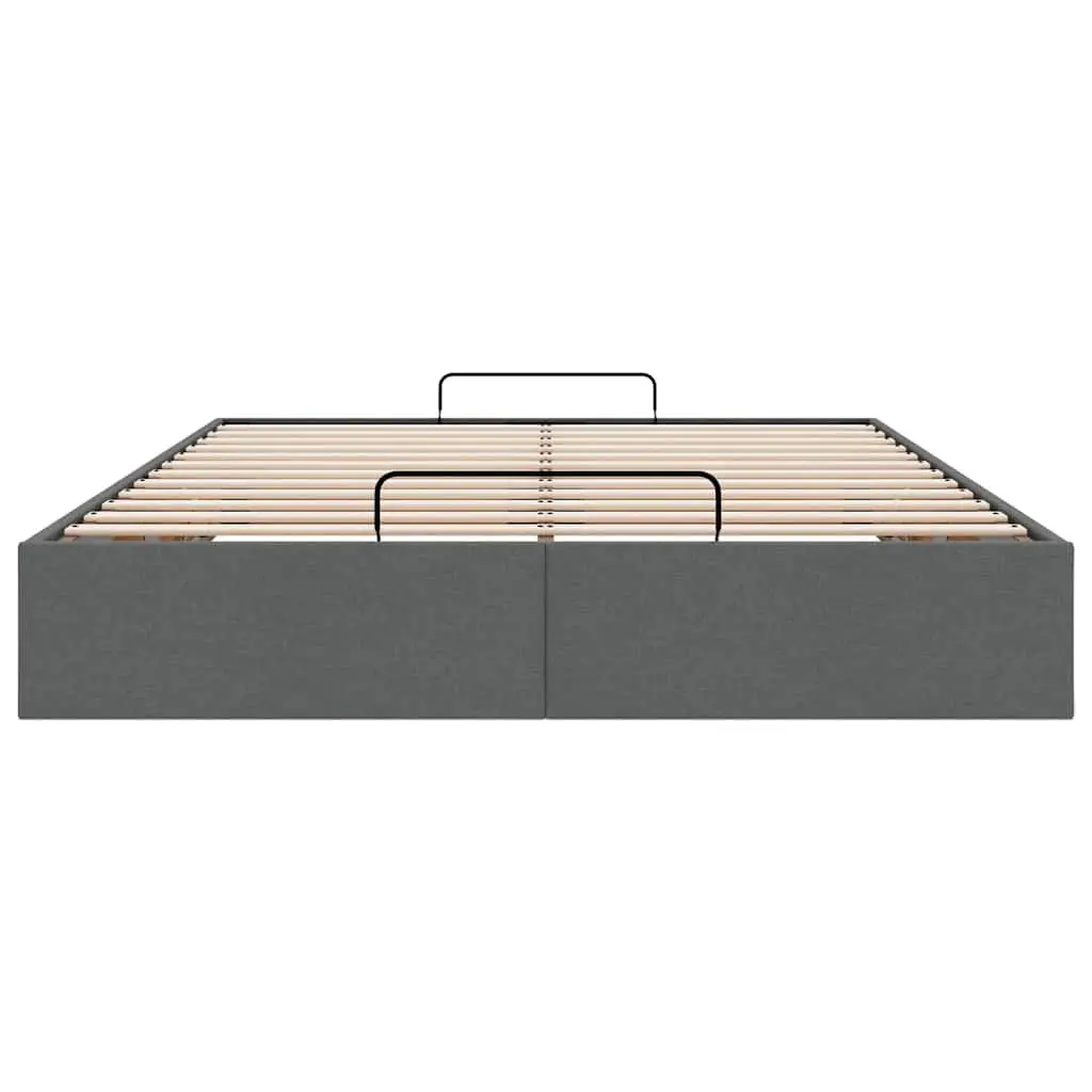 Double Grey Fabric Ottoman Storage Bed Frame