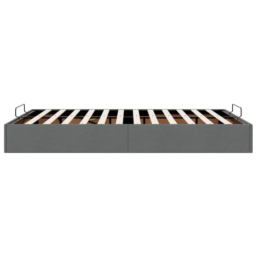 Double Grey Fabric Ottoman Storage Bed Frame