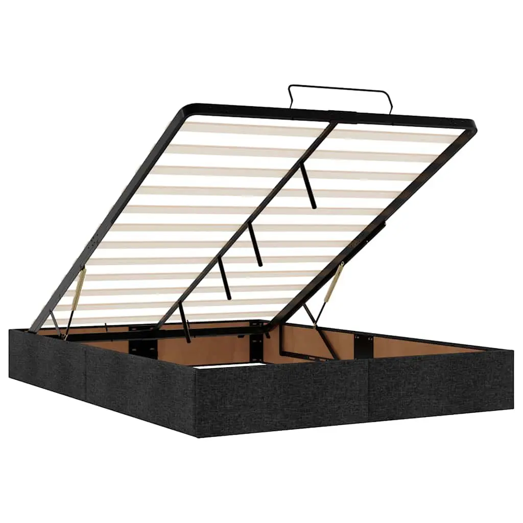Double Fabric Ottoman Storage Bed Frame with Lift Mechanism