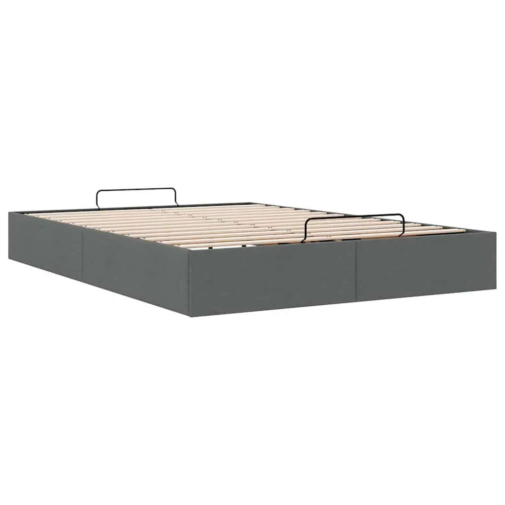 Grey Fabric Queen Ottoman Storage Bed Frame