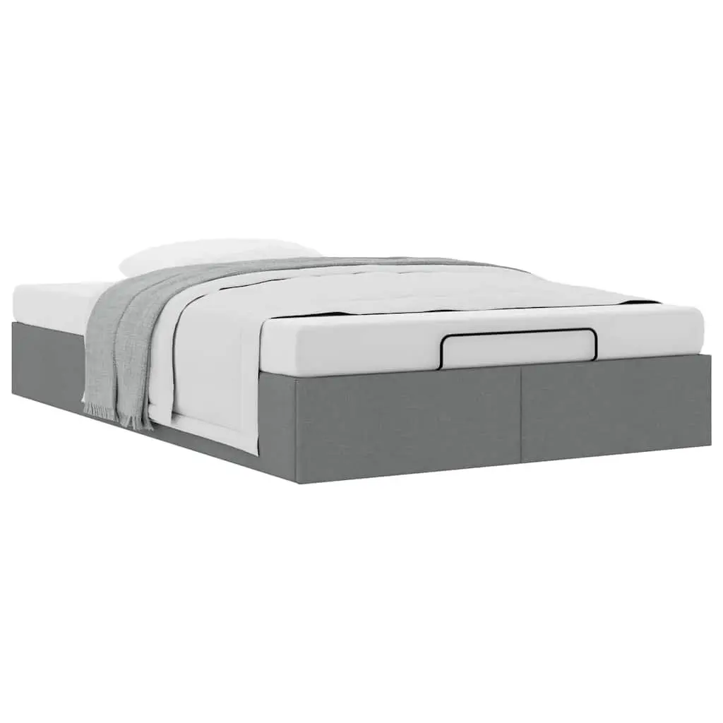 Grey Fabric Ottoman Storage Bed Frame
