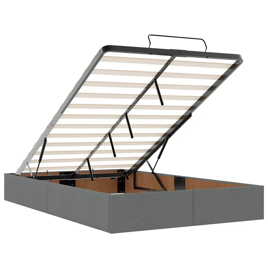Grey Fabric Ottoman Storage Bed Frame