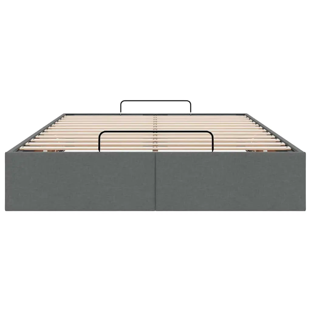 Grey Fabric Ottoman Storage Bed Frame
