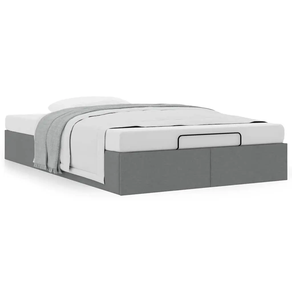 Grey Fabric Ottoman Storage Bed Frame