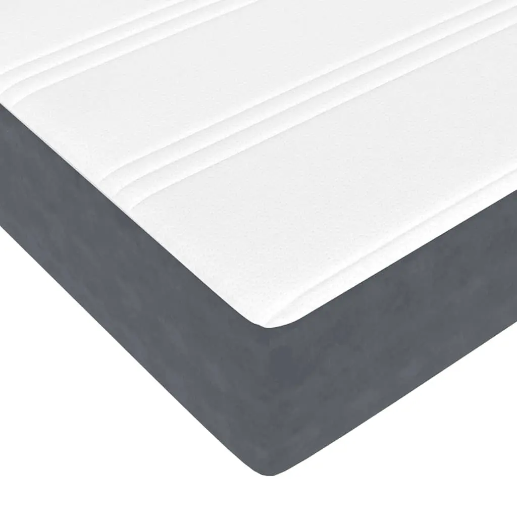 Ottoman Bed Grey Velvet Super Single Pocket Spring Mattress Storage Lift