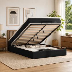 Elegant Double Ottoman Bed with Pocket Spring Mattress