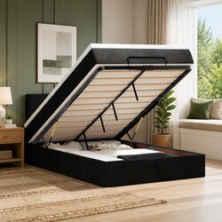 Comfortable Ottoman Bed with Pocket Spring Mattress King Single