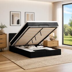 Comfortable Double Ottoman Bed with Storage and Mattress