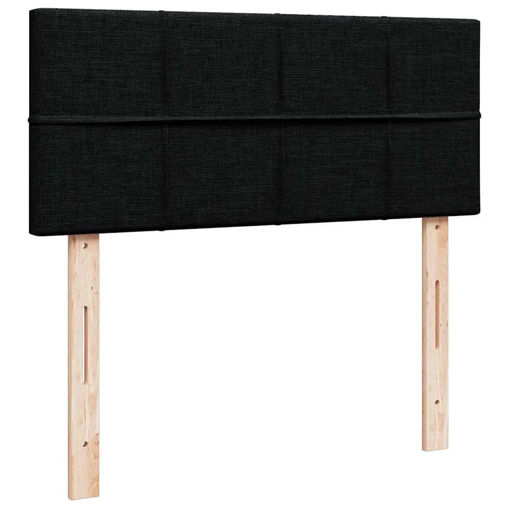 King Single Ottoman Bed Black Fabric Pocket Spring Mattress
