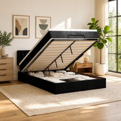 Inviting Queen Ottoman Bed with Pocket Spring Mattress