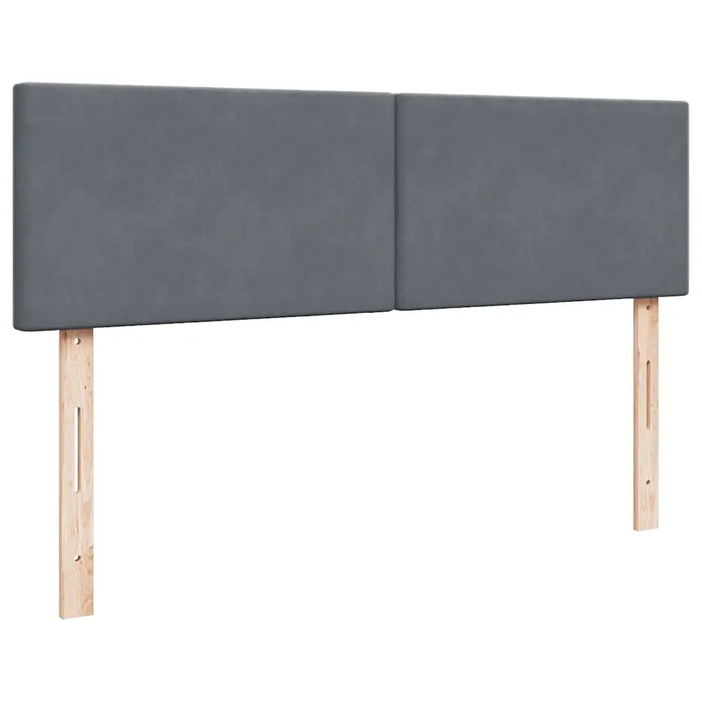 Queen Ottoman Bed Grey Velvet Pocket Spring Mattress with LED Lights