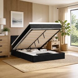 Inviting Queen Ottoman Bed with Pocket Spring Mattress
