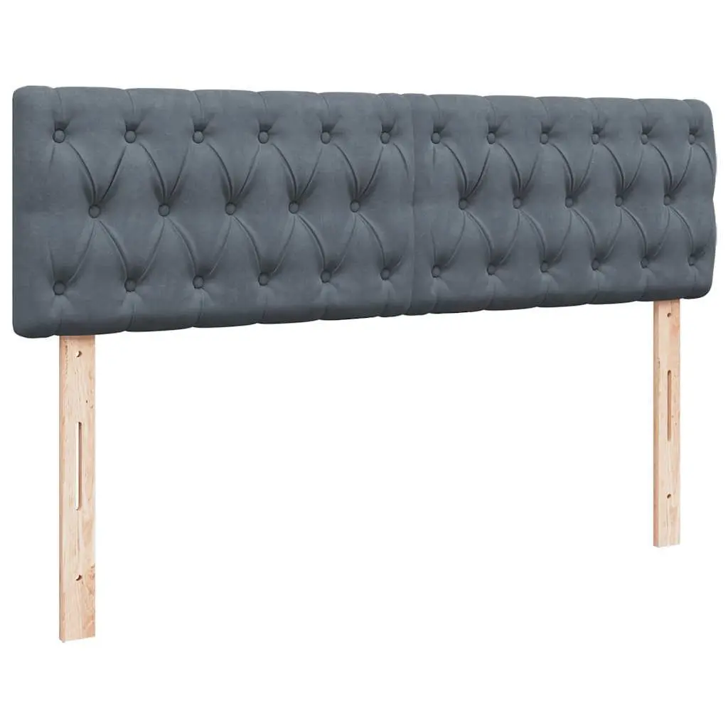 Queen Ottoman Bed Grey Velvet Pocket Spring Mattress with LED Lights