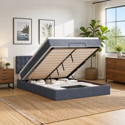 Queen Ottoman Storage Bed with Pocket Spring Mattress