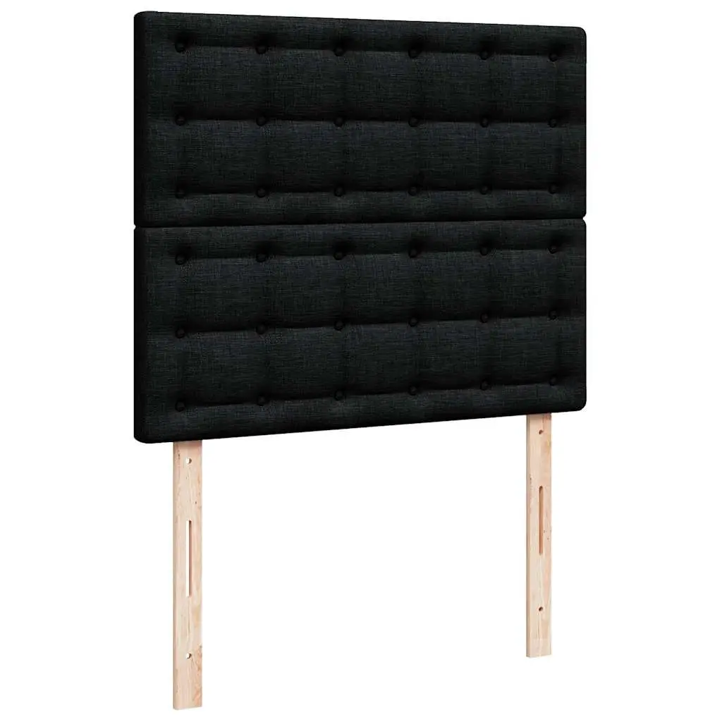 Ottoman Bed Frame King Single Black Faux Leather with Pocket Spring Mattress and Hydraulic Lift Storage