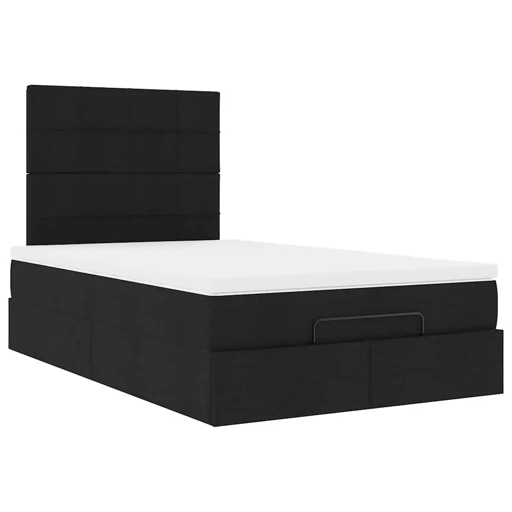 Ottoman Bed Black King Single Pocket Spring Mattress Polyester Fabric