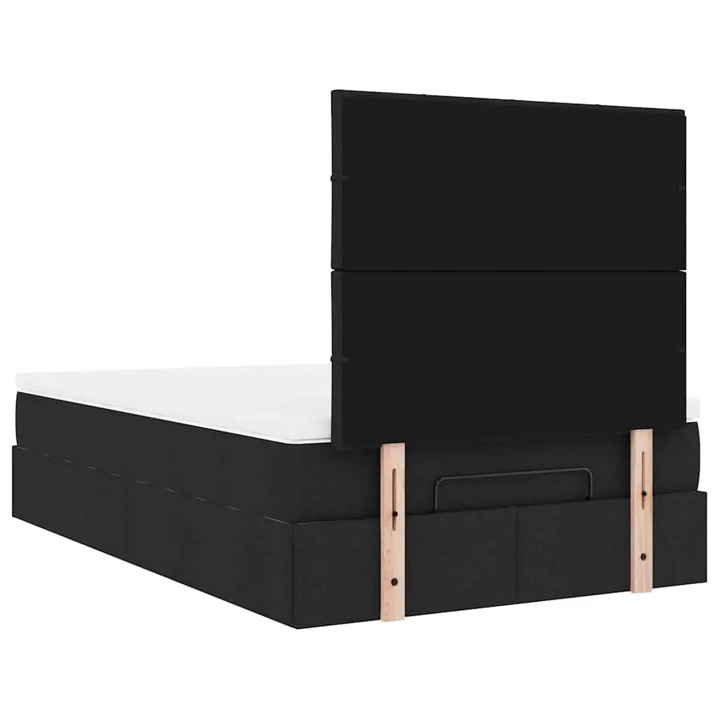 Ottoman Bed Black King Single Pocket Spring Mattress Polyester Fabric