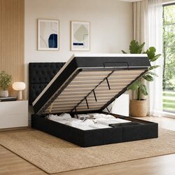 Comfortable Ottoman Storage Bed with Pocket Spring Mattress