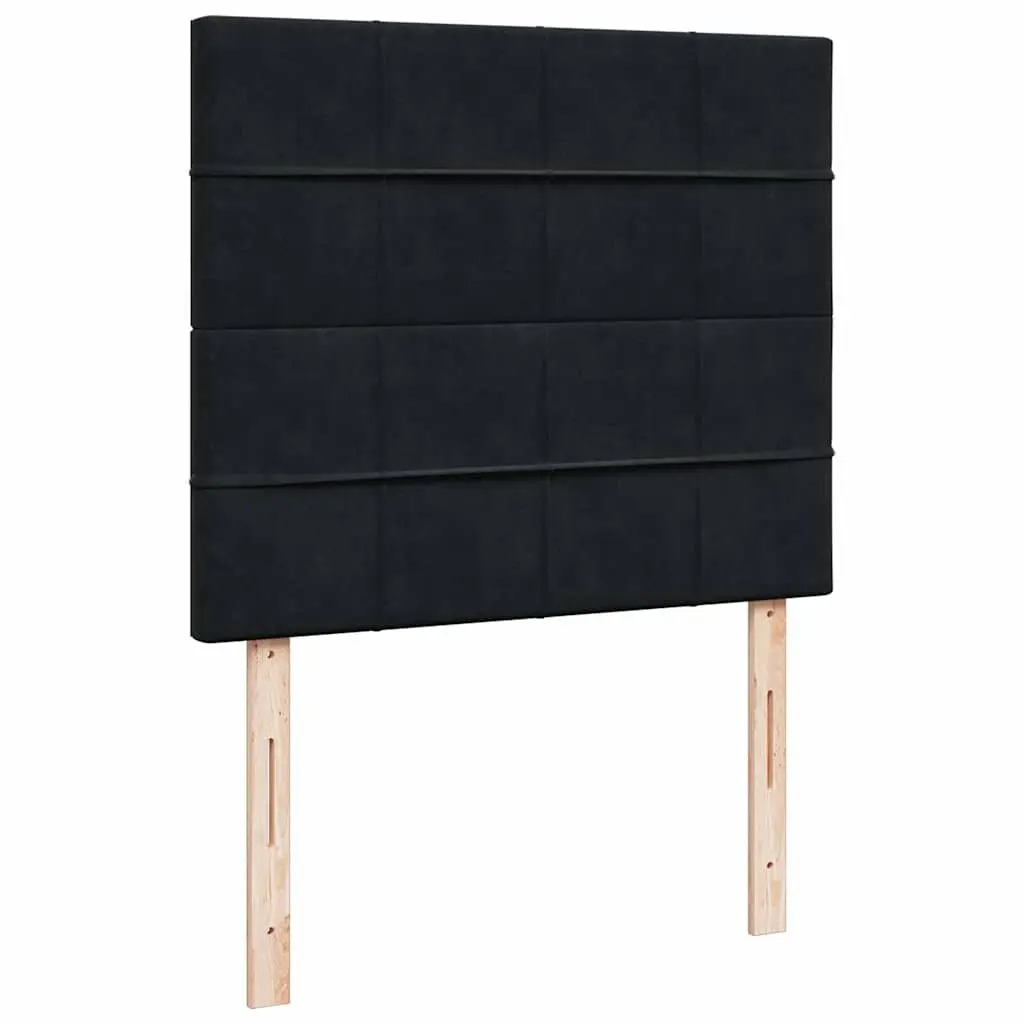 Ottoman Bed Black Velvet King Single Storage Lift Frame with Pocket Spring Mattress
