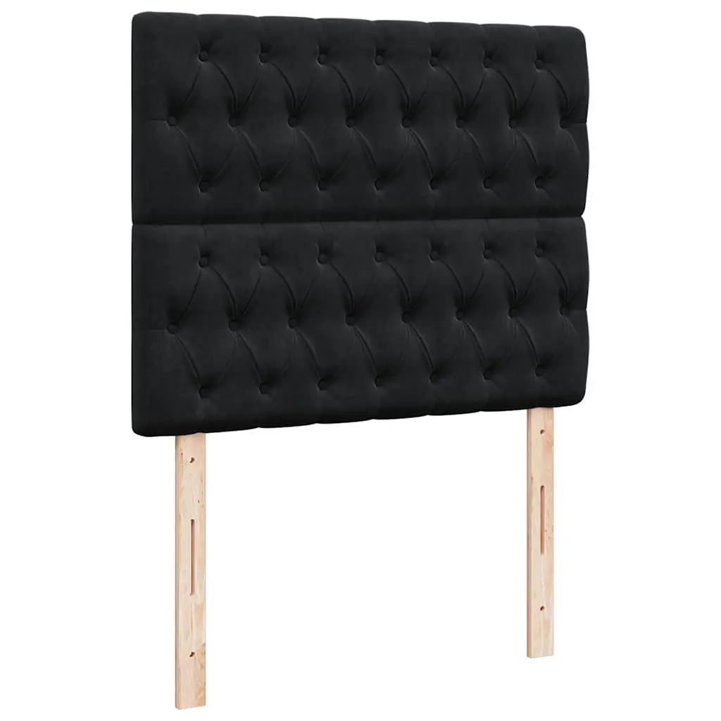 Ottoman Bed Black Velvet King Single Storage Lift-Up Frame with Pocket Spring Mattress