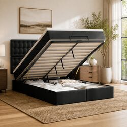 Comfortable Double Ottoman Bed with Pocket Spring Mattress