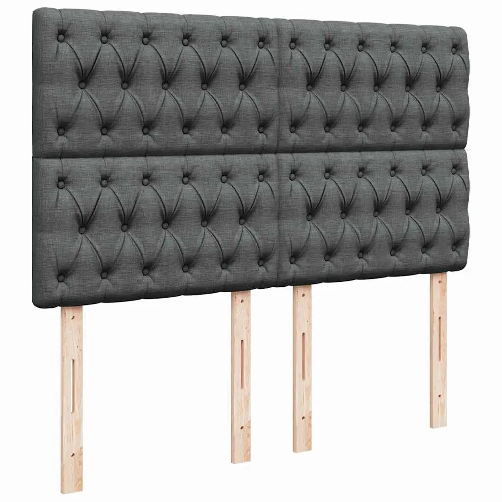 Ottoman Bed Grey Fabric Queen Size Pocket Spring Mattress with LED Lights and Hydraulic Lift Storage
