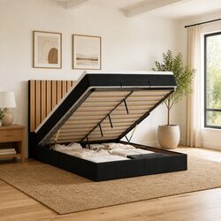 Elegant Queen Ottoman Bed with Pocket Spring Mattress