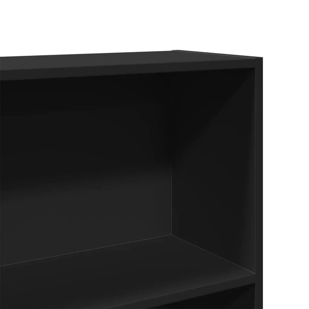 Book Cabinet Black 80x30x189cm Engineered Wood Storage Shelf Room Divider
