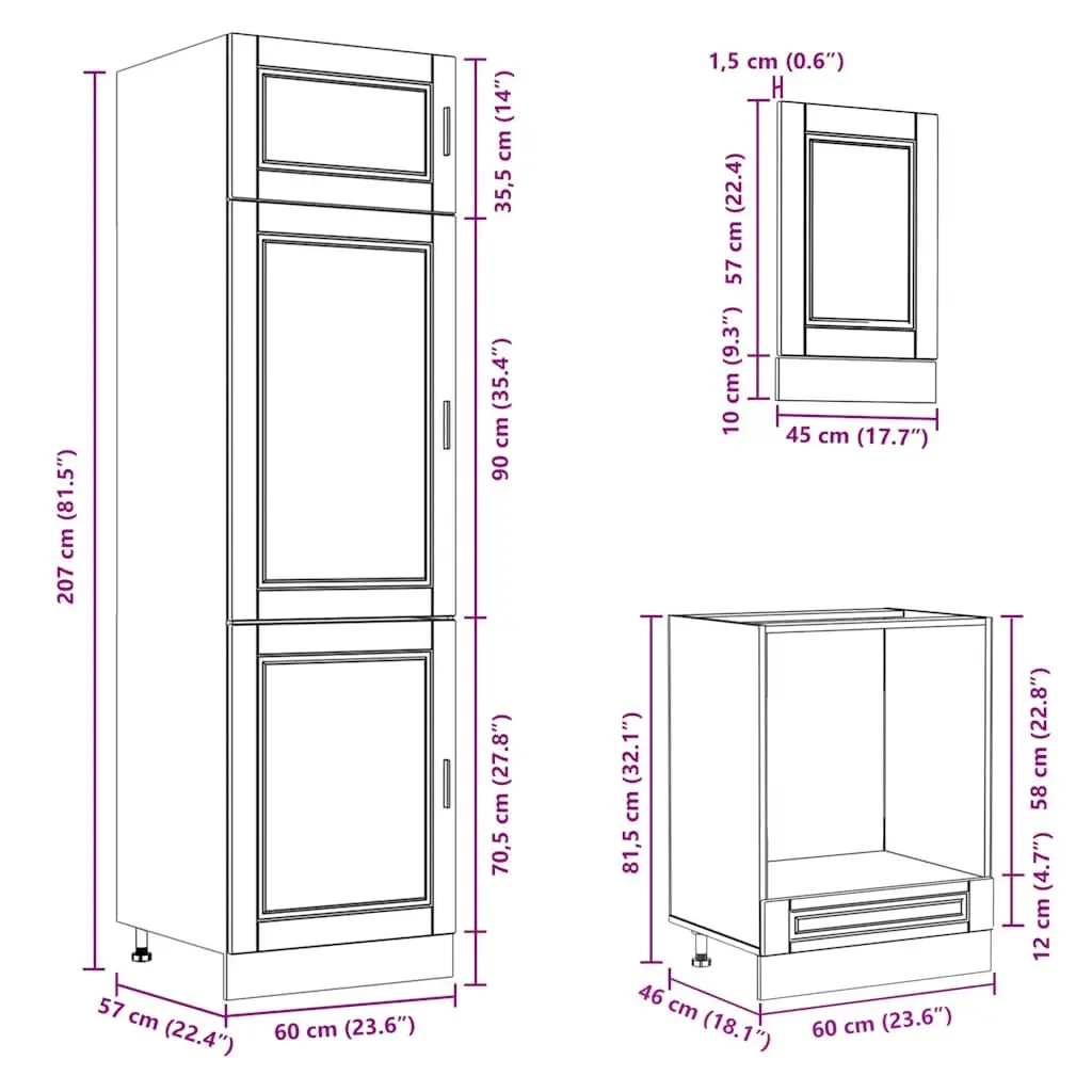 7 Piece Kitchen Cabinet Set White Engineered Wood Storage Cupboard Furniture