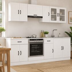 Inviting 8 Piece Kitchen Cabinet Set in White