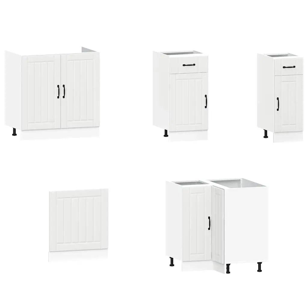 Kitchen Cabinet Set White 11 Piece Engineered Wood Storage Cupboard Furniture