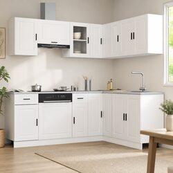 11-Piece White Kitchen Cabinet Set for Ample Storage