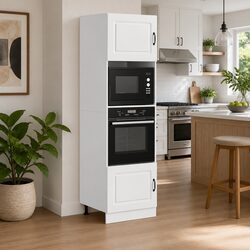 Compact White Oven Cabinet Set of 2 for Your Kitchen