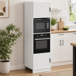 Stylish White Oven Cabinets for Cozy Kitchens