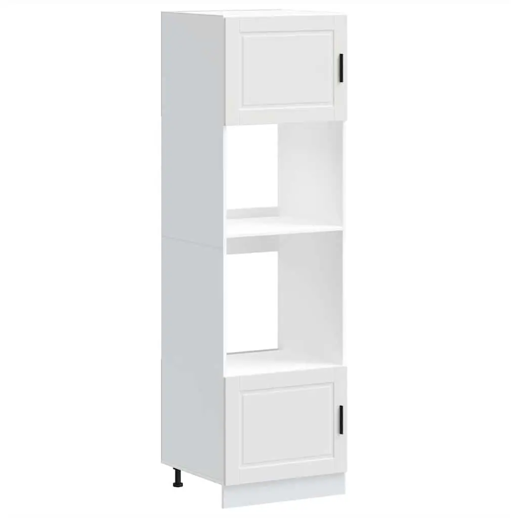 Oven Cabinets White 2 pcs Kitchen Storage Unit Large Compartment Engineered Wood