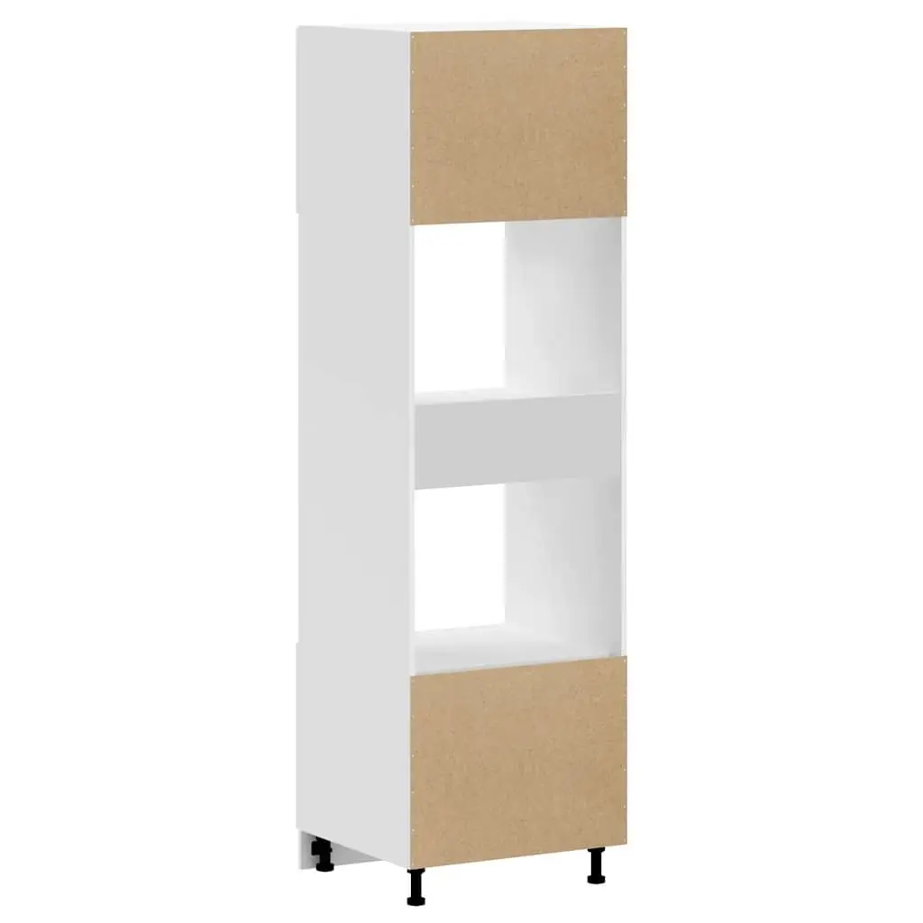 Oven Cabinets White 2 pcs Kitchen Storage Unit Large Compartment Engineered Wood