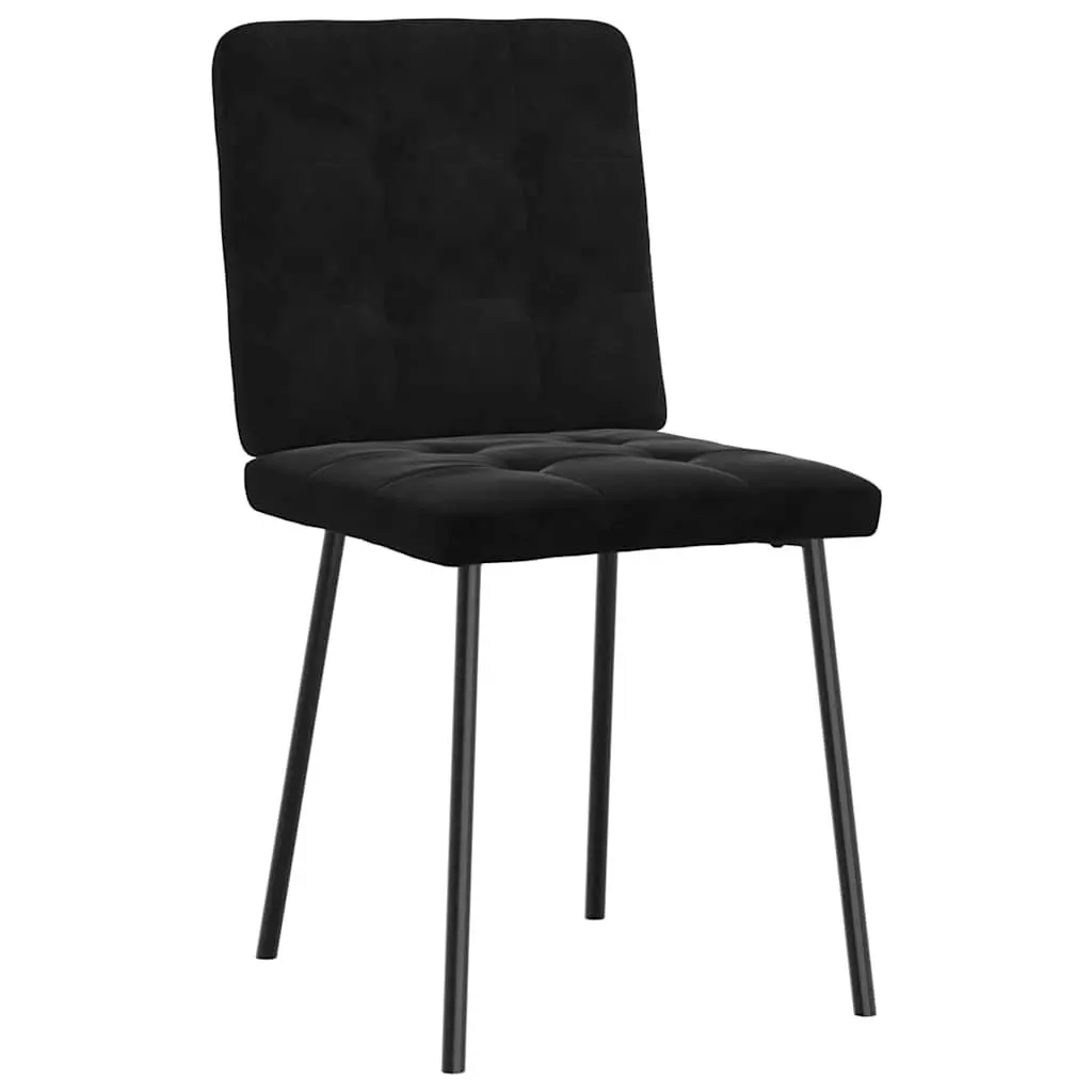 Black Velvet Dining Chairs Set of 4