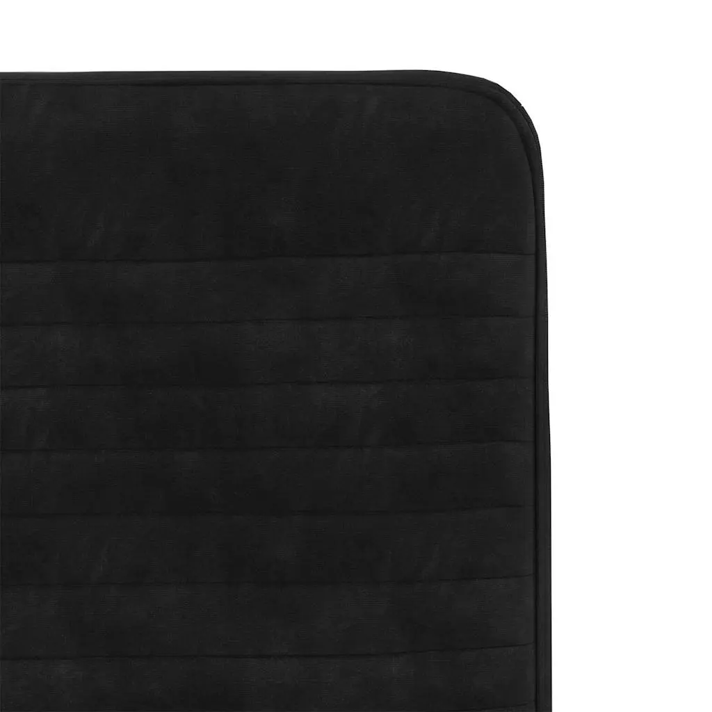 Dining Chairs 4 pcs Black Velvet Kitchen Seating Set Comfortable Backrest