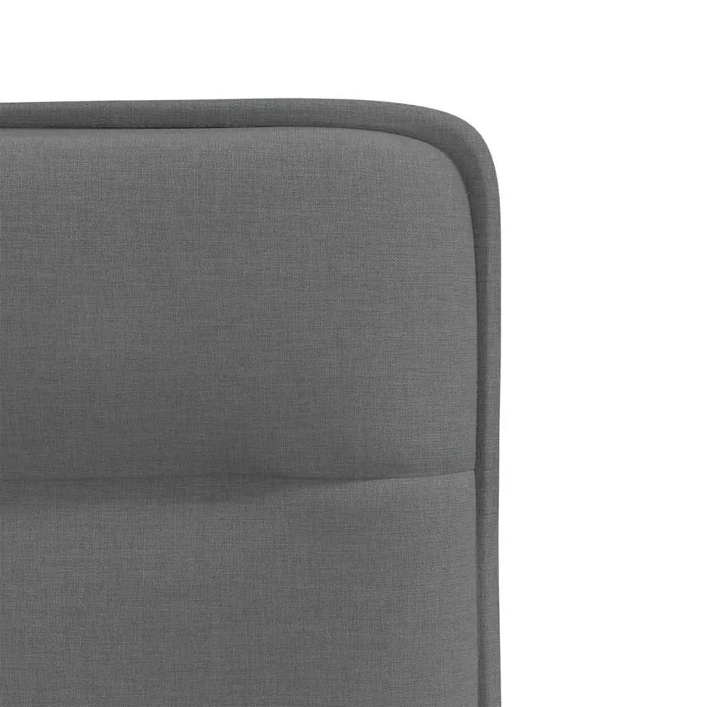 4 Piece Foam Padded Backrest Dining Chairs Dark Grey Fabric Kitchen Room